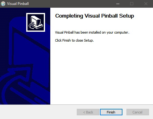 Zakończenie instalacji Visual Pinball