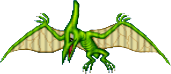 Zielony pterodaktyl (trzeci boss)